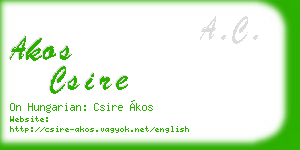 akos csire business card